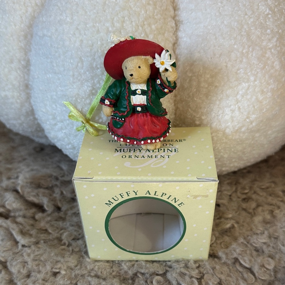 Muffy Vanderbear Muffy Alpine Ornament - Red and Green